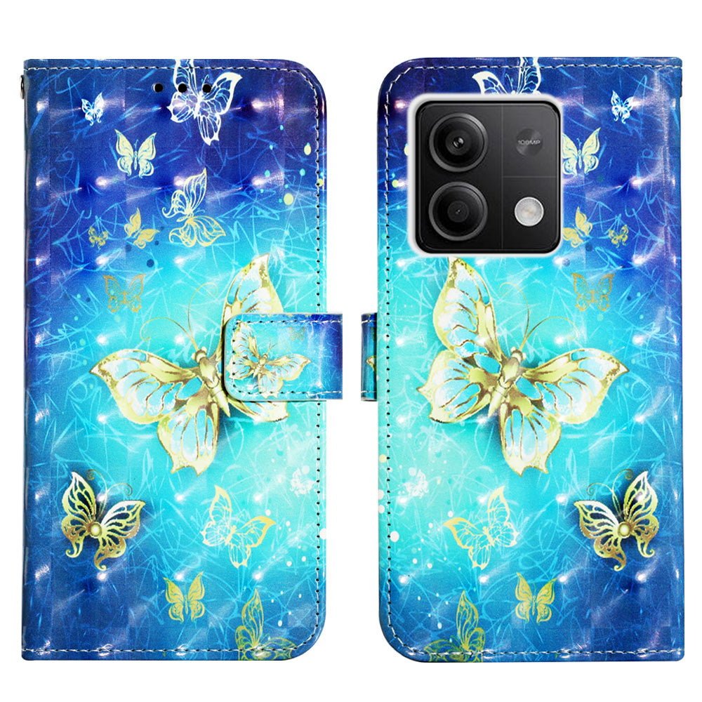 YB Pattern Printing Leather Series-2 For Xiaomi Redmi Note 13 5G (Global) Phone Case Leather Wallet Cover YB Pattern Printing Leather Series-2 For Xiaomi Redmi Note 13 5G (Global) Phone Case Leather Wallet Cover